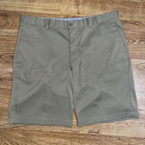 Nike Flex Flat Front Golf Shorts Stretch Dri-Fit Men's Sz 36x10 Inseam Tan EUC